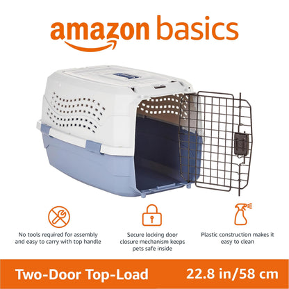 Amazon Basics Sturdy Portable 2-Door Top-Load Hard-Sided Pet Carrier