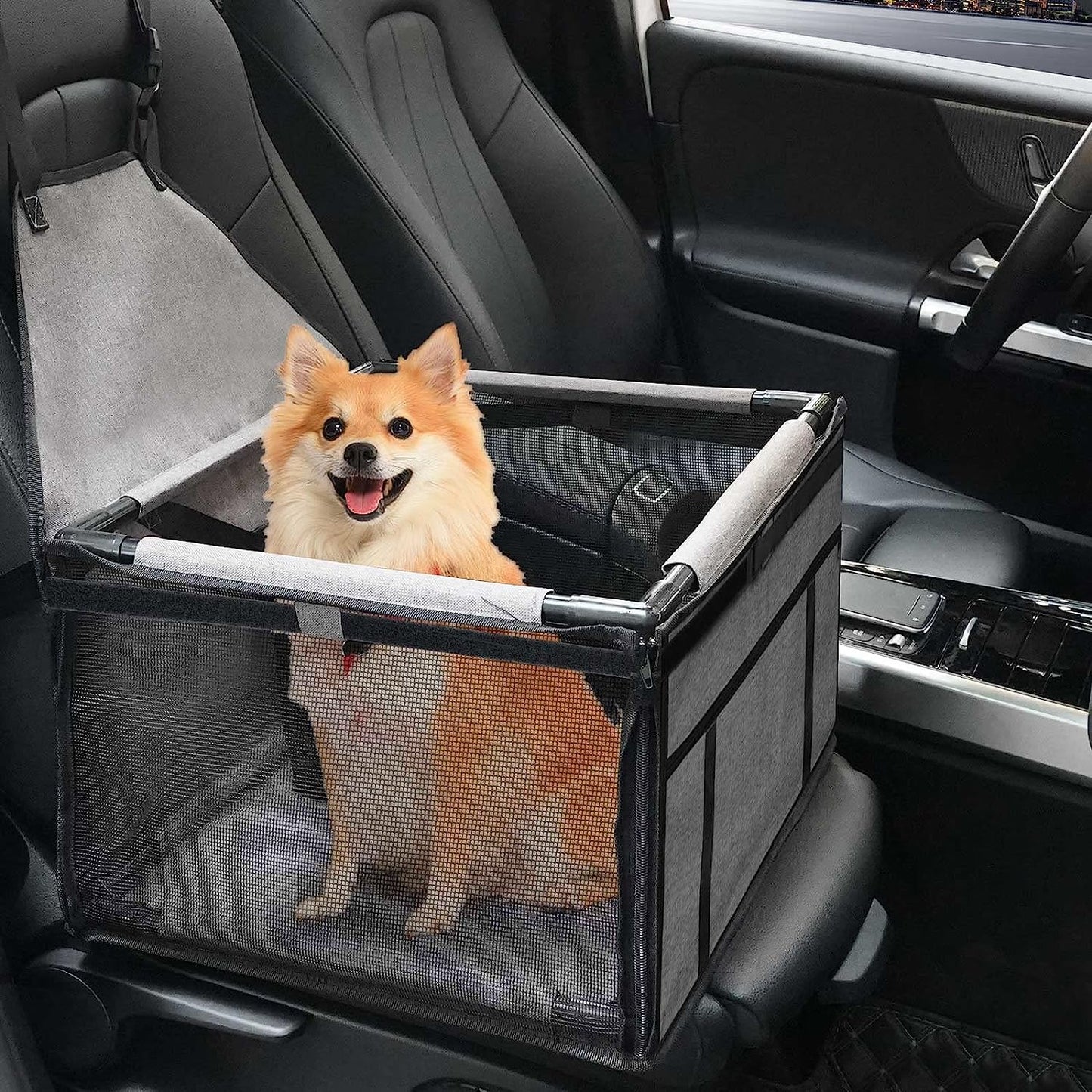 GENORTH Small Dog Car Seat Portable Puppy/Pet Booster Seat