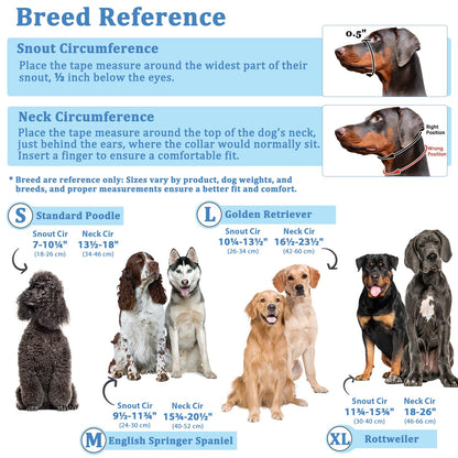 BARKLESS Dog Head Collar, No Pull Head Halter with Soft Padding Collar