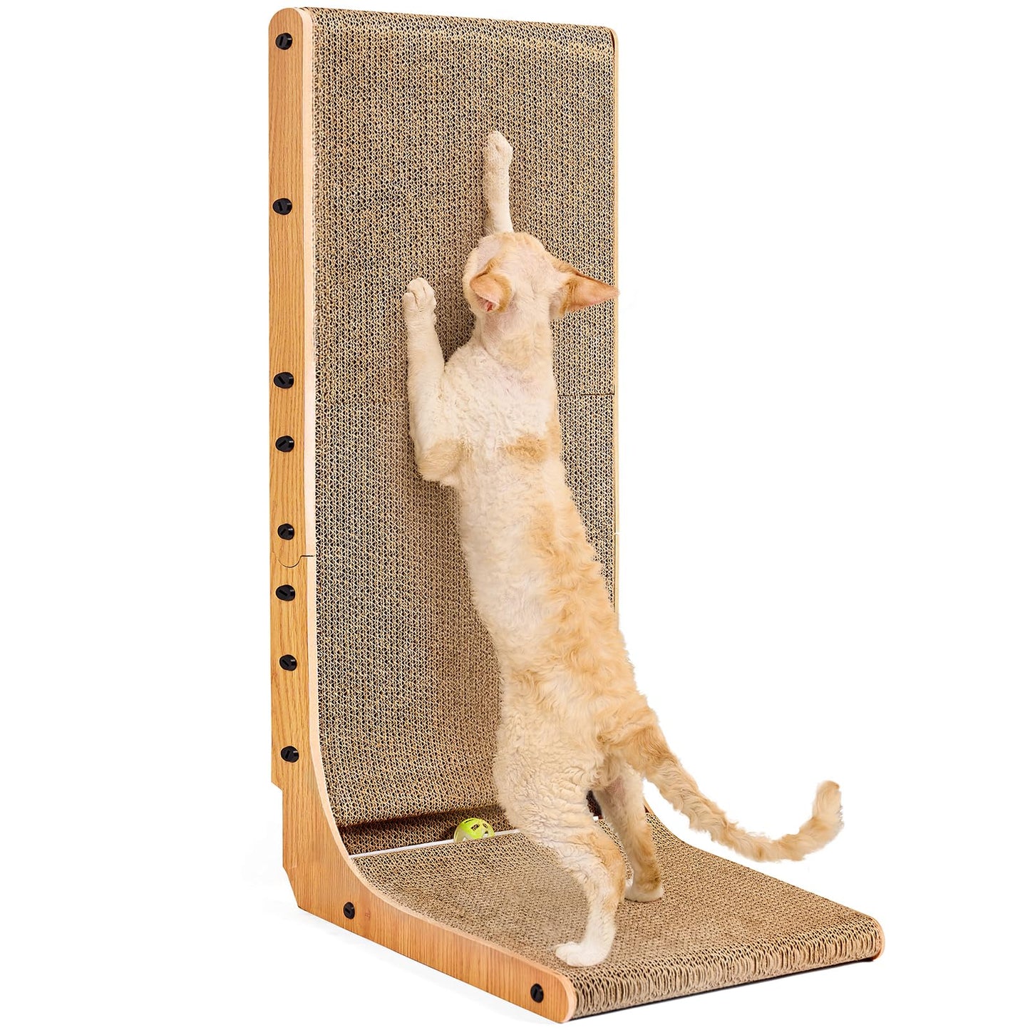 EHEYCIGA Cardboard Cat Scratcher for Indoor Cats, L Shaped Pad
