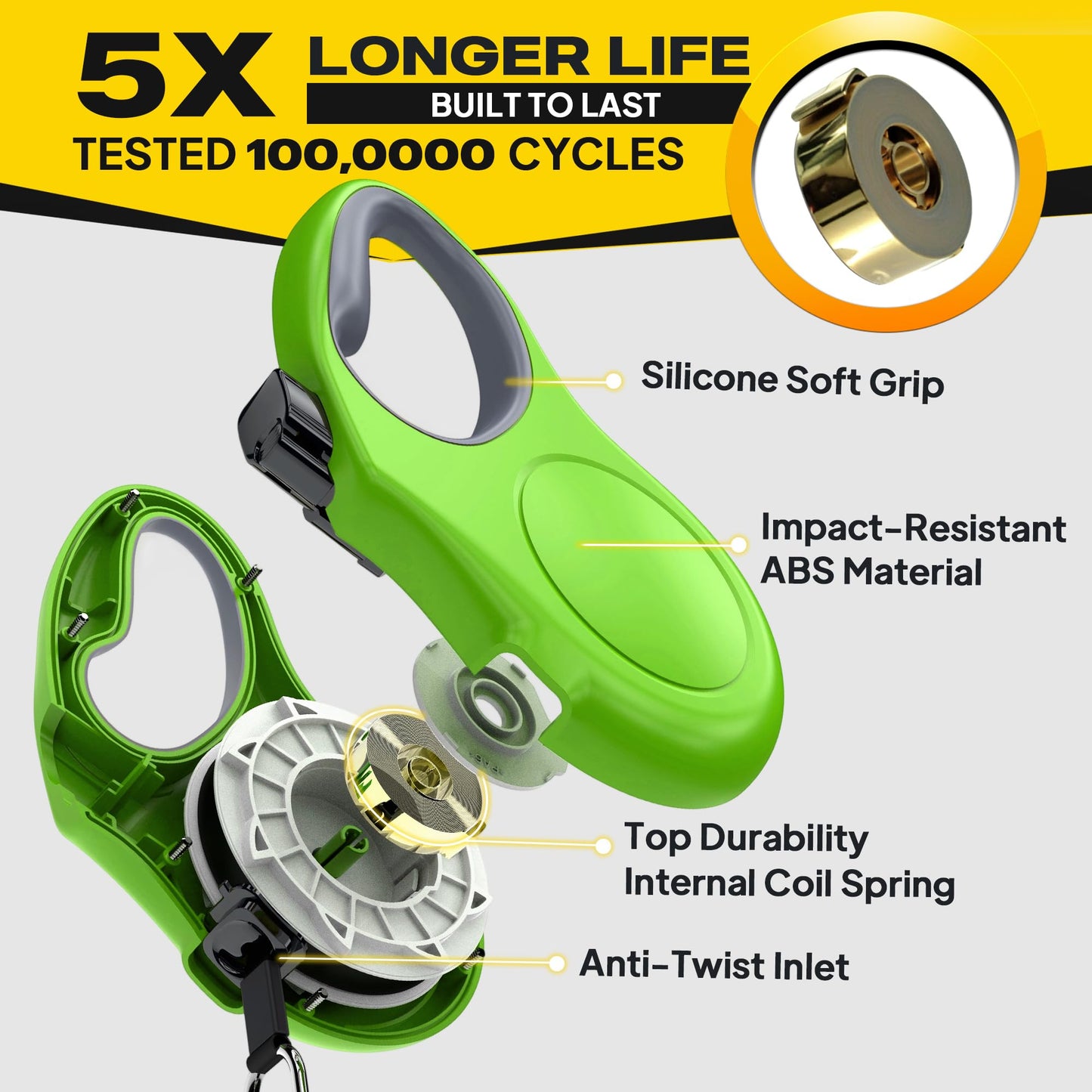 Fida Retractable Dog Leash, Heavy Duty Pet Walking Leash