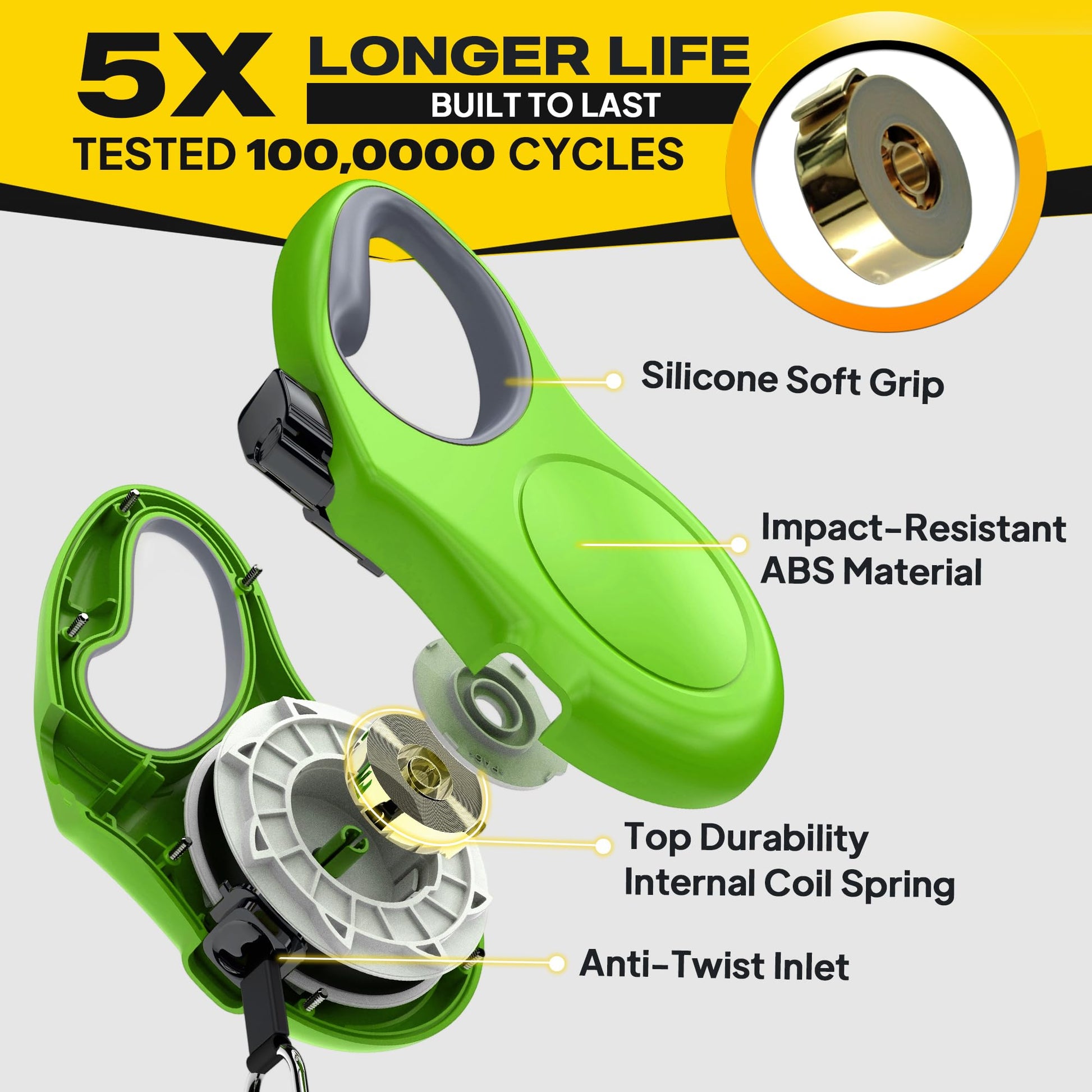 Fida Retractable Dog Leash, Heavy Duty Pet Walking Leash