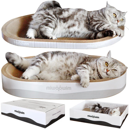 3PCS Extra Large Cat Scratcher Bed,Big Cats Box with Corrugated Pad