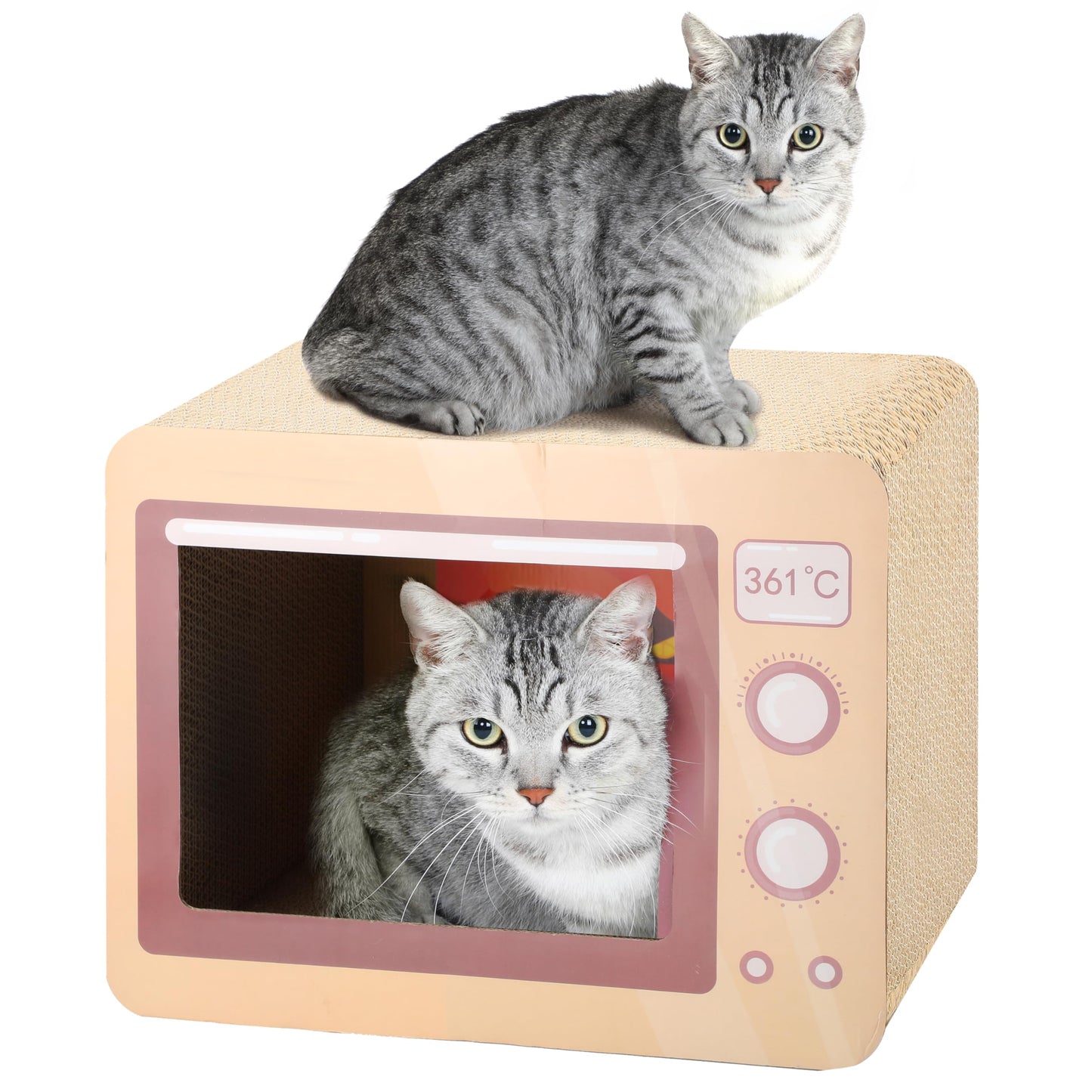 FluffyDream Oven Cat Scratcher Board Durable Lounge Bed House