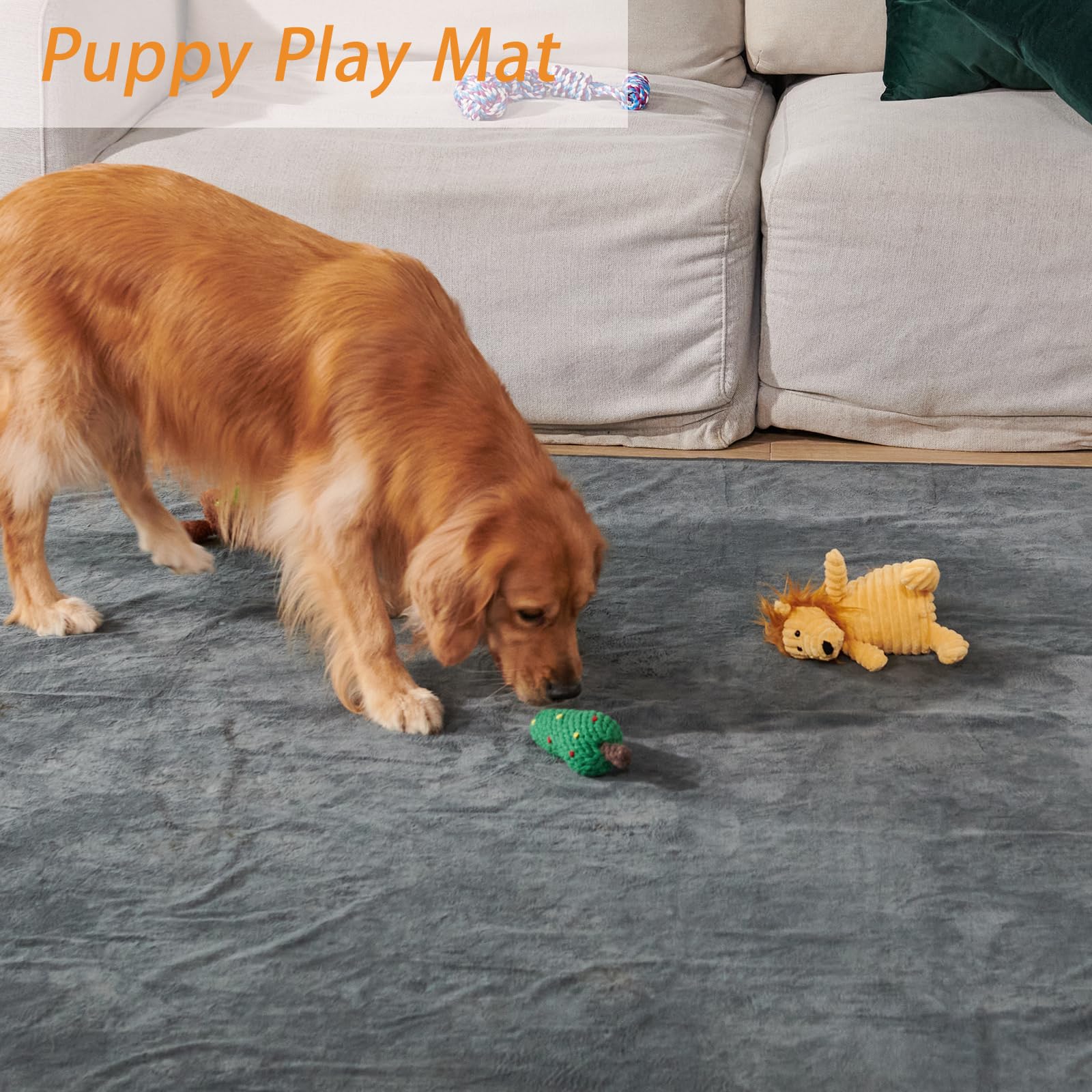 PICK FOR LIFE Washable Dog Pee Pads, 48x48 Reusable Puppy Crate