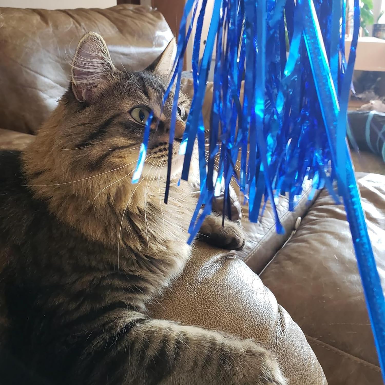 ADUCK Interactive Cat Teaser Wand Toy with Tassels Durable Cat Wand
