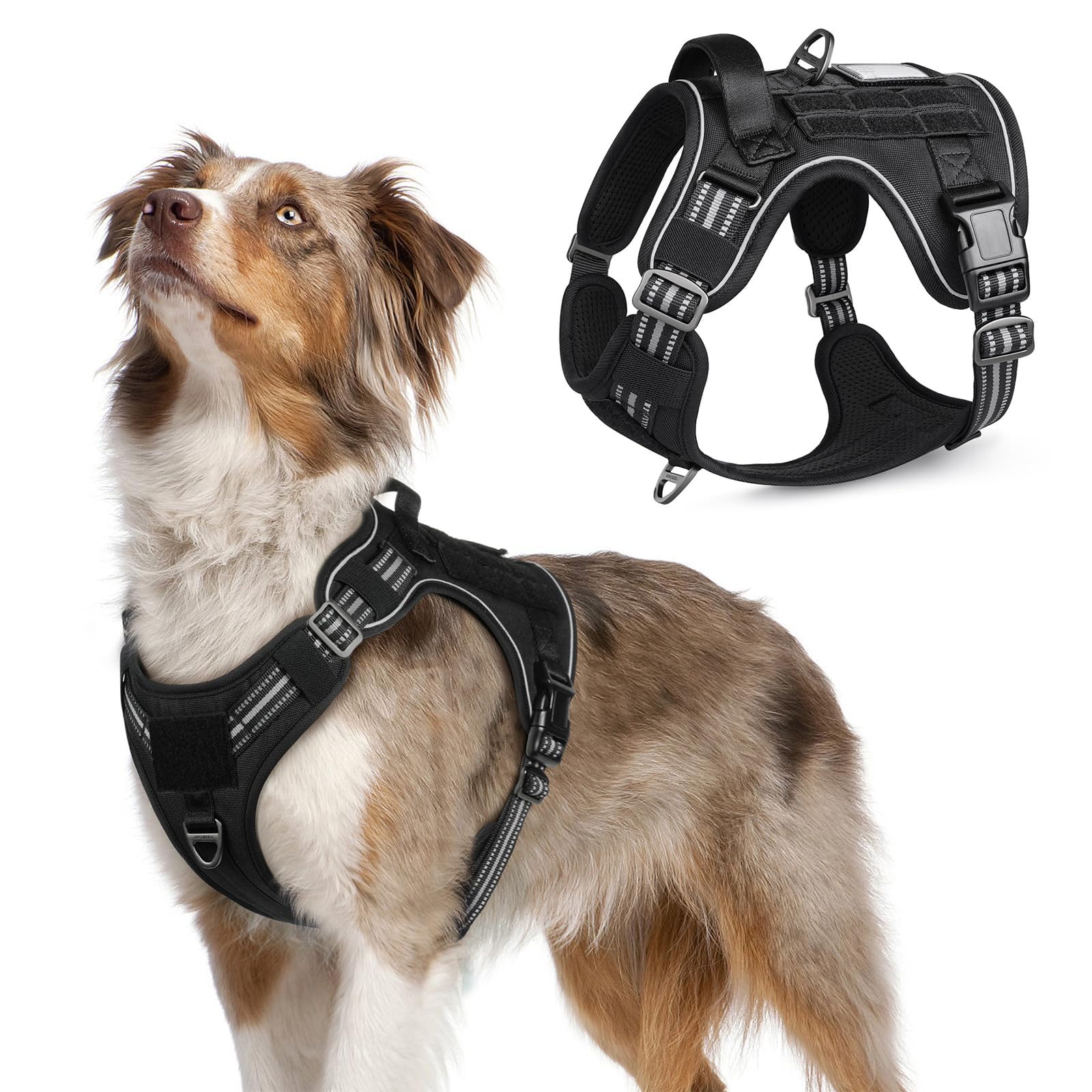 rabbitgoo Tactical Dog Harness Medium Sized Dog, No Pull Harness