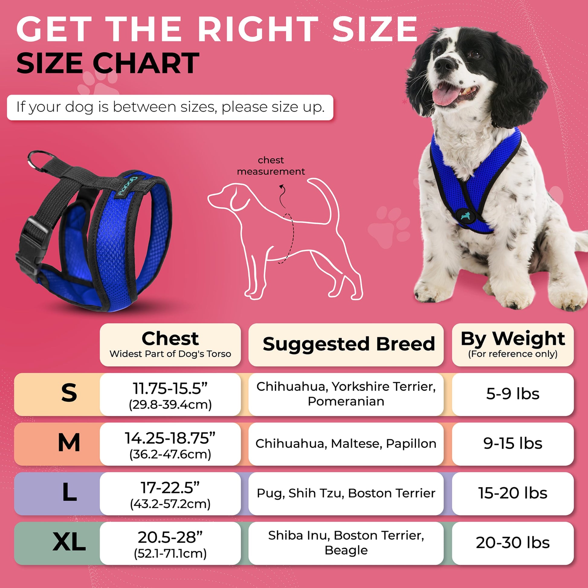 Gooby Comfort X Head In Harness Medium No Pull Small Dog Harness