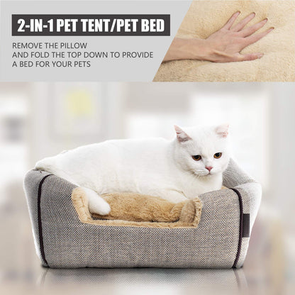 WINDRACING Cat Bed for Indoor Cats Cat Cave Beds Cat House Cat Bed