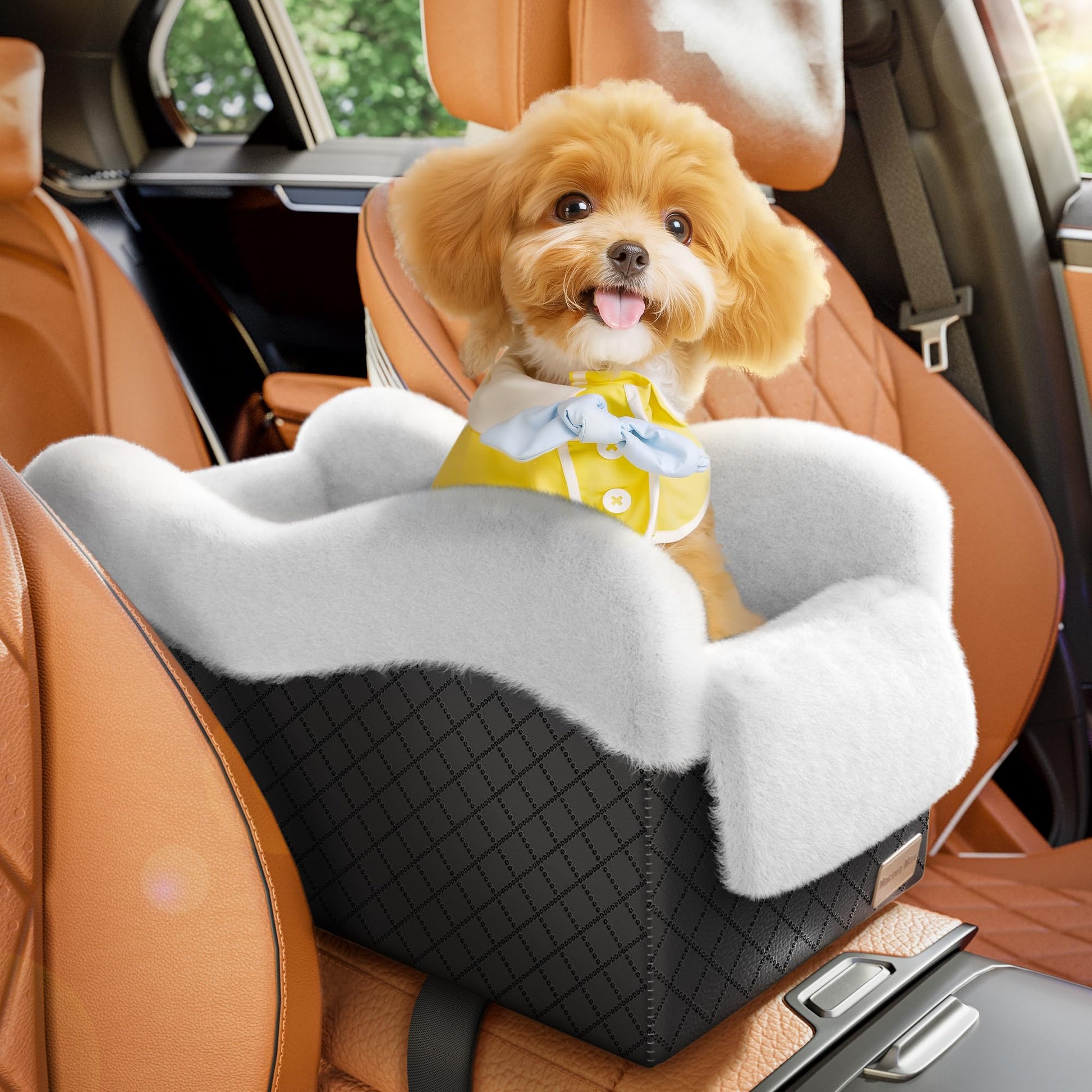 Mavora Max Portable Small Dog Seat for Car, Luxury Center Console Seat