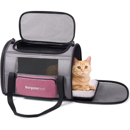 BurgeonNest Cat Carriers for Medium Puppy Under Pet Carrier