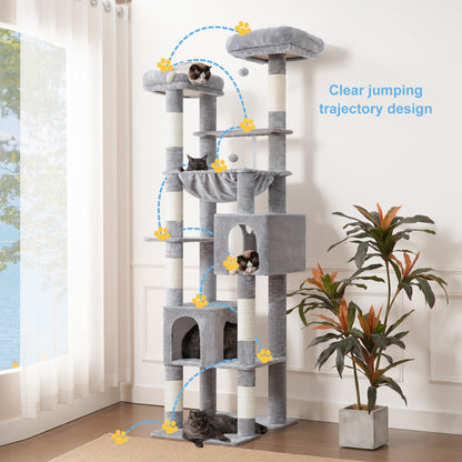 Hey-brother Tall Cat Tree Tower, Heavy Duty Scratching Posts Balls