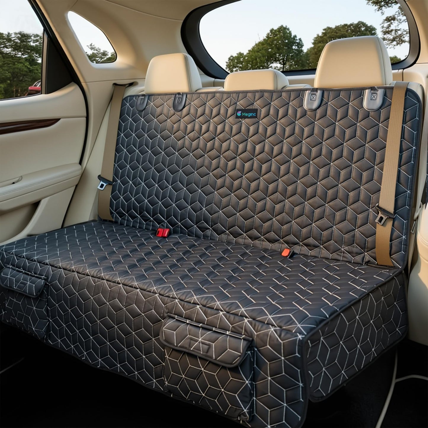 Meginc Back Seat Dog Car Seat Cover, Waterproof Car Seat Seat