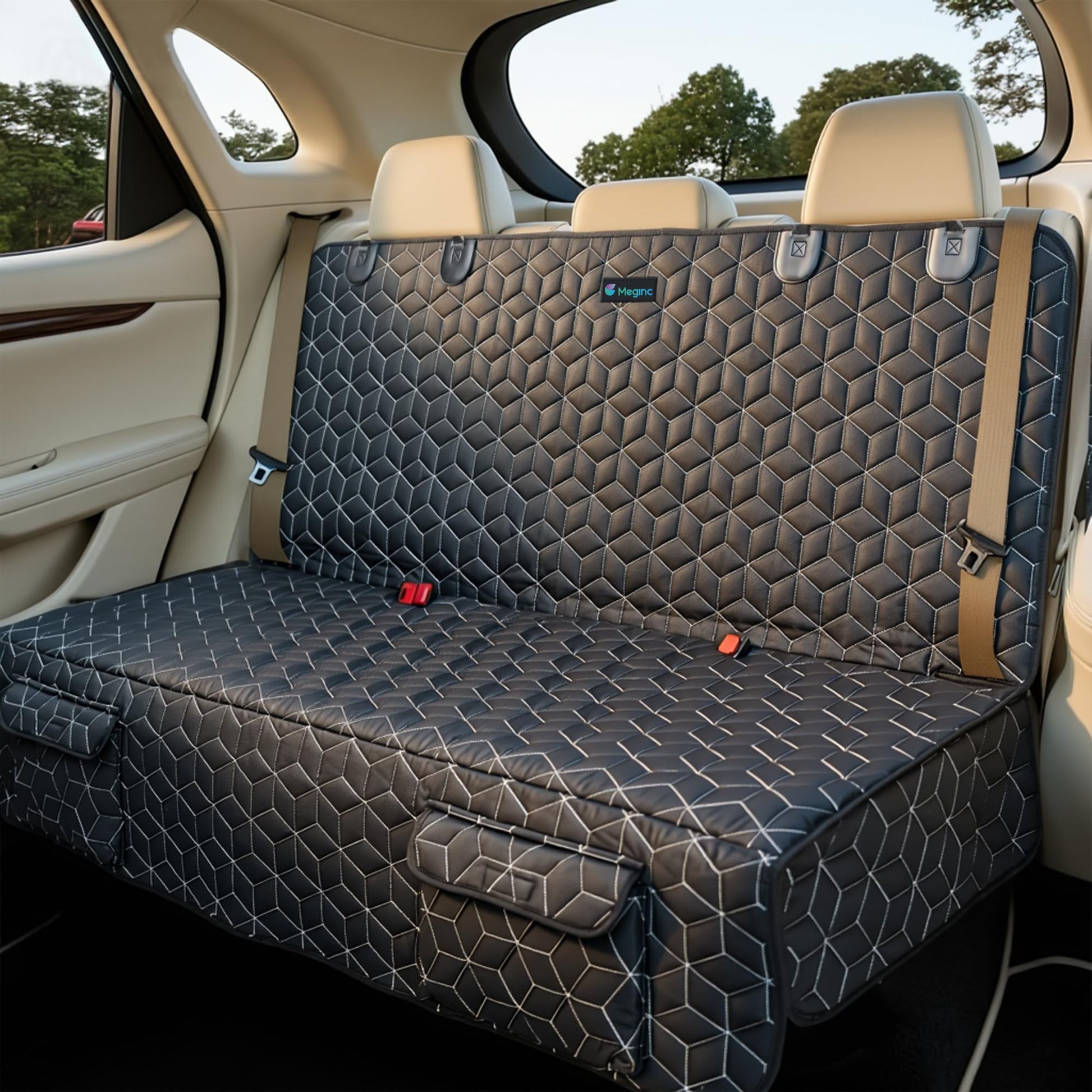 Meginc Back Seat Dog Car Seat Cover, Waterproof Car Seat Seat