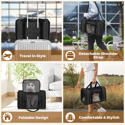 FOORLON Cat Carrier Soft for Pets Up to Cat Travel Bag Soft-Sided Bag