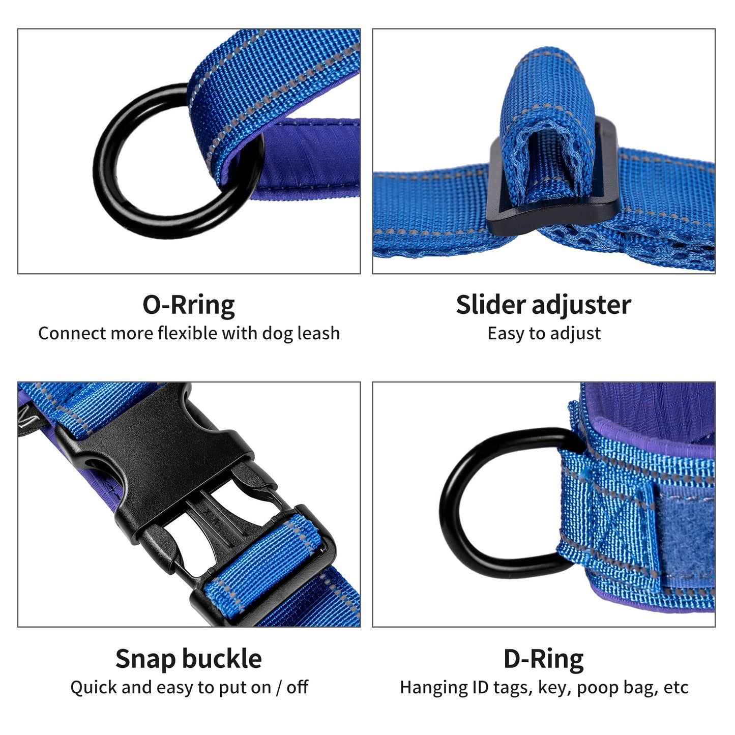 Annchwool No Pull Dog Harness with Soft Padded Harness