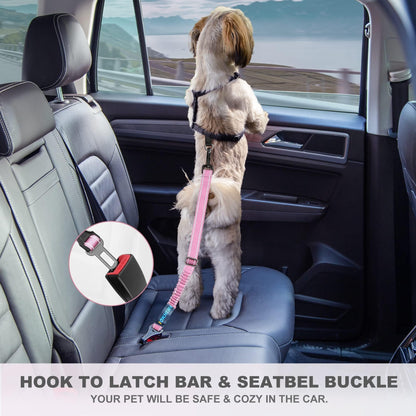 IOKHEIRA Dog Seat Belt 3-in-1 Car Harness for Pets Adjustable Seat