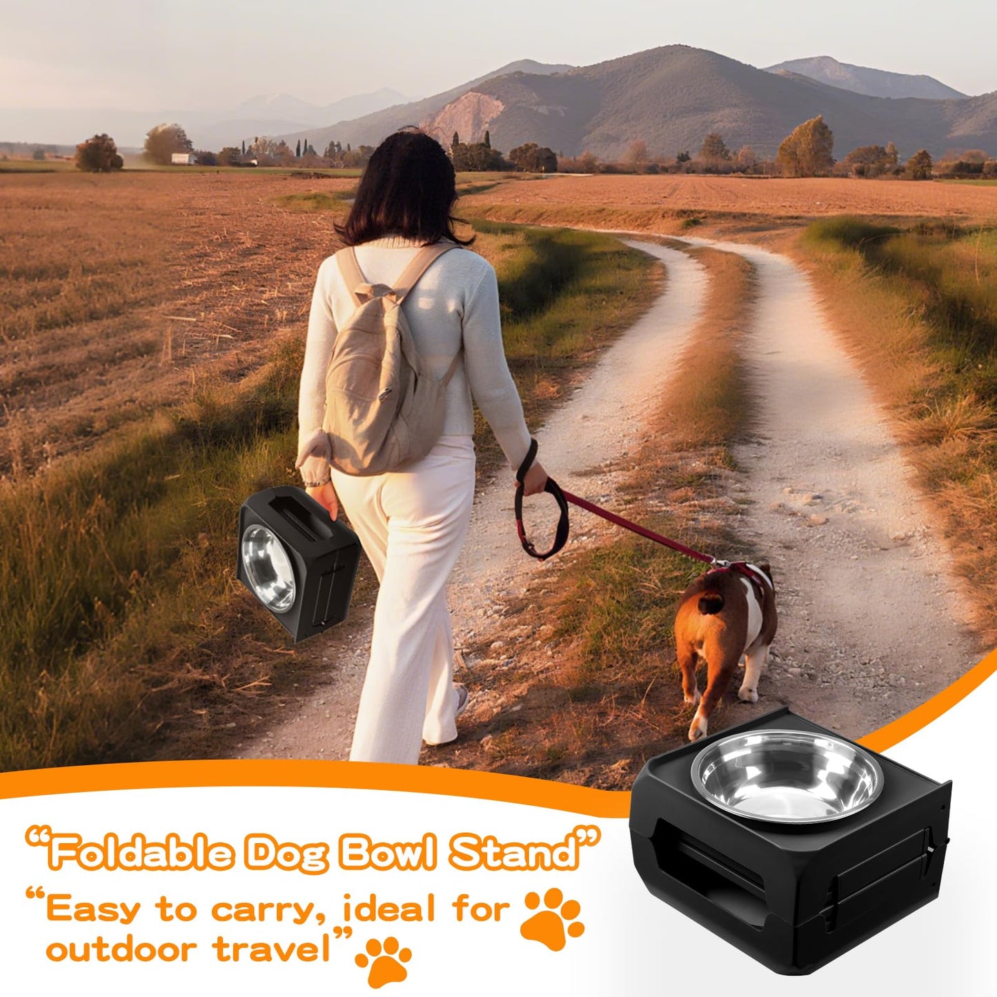 Elevated Dog Bowls for Large Dogs 5 Adjustable Heights Bowl