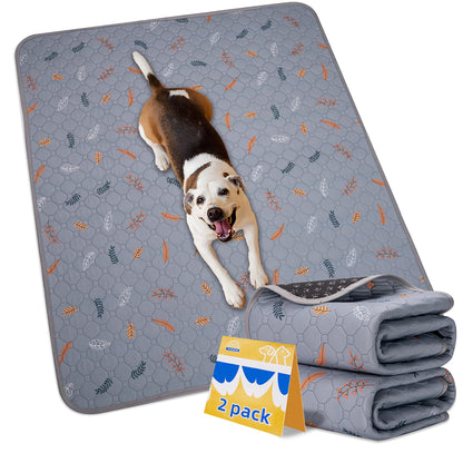 Sunheir Washable Pee Pads for Dogs Extra Large 36" x 72" 2-Pack Crate