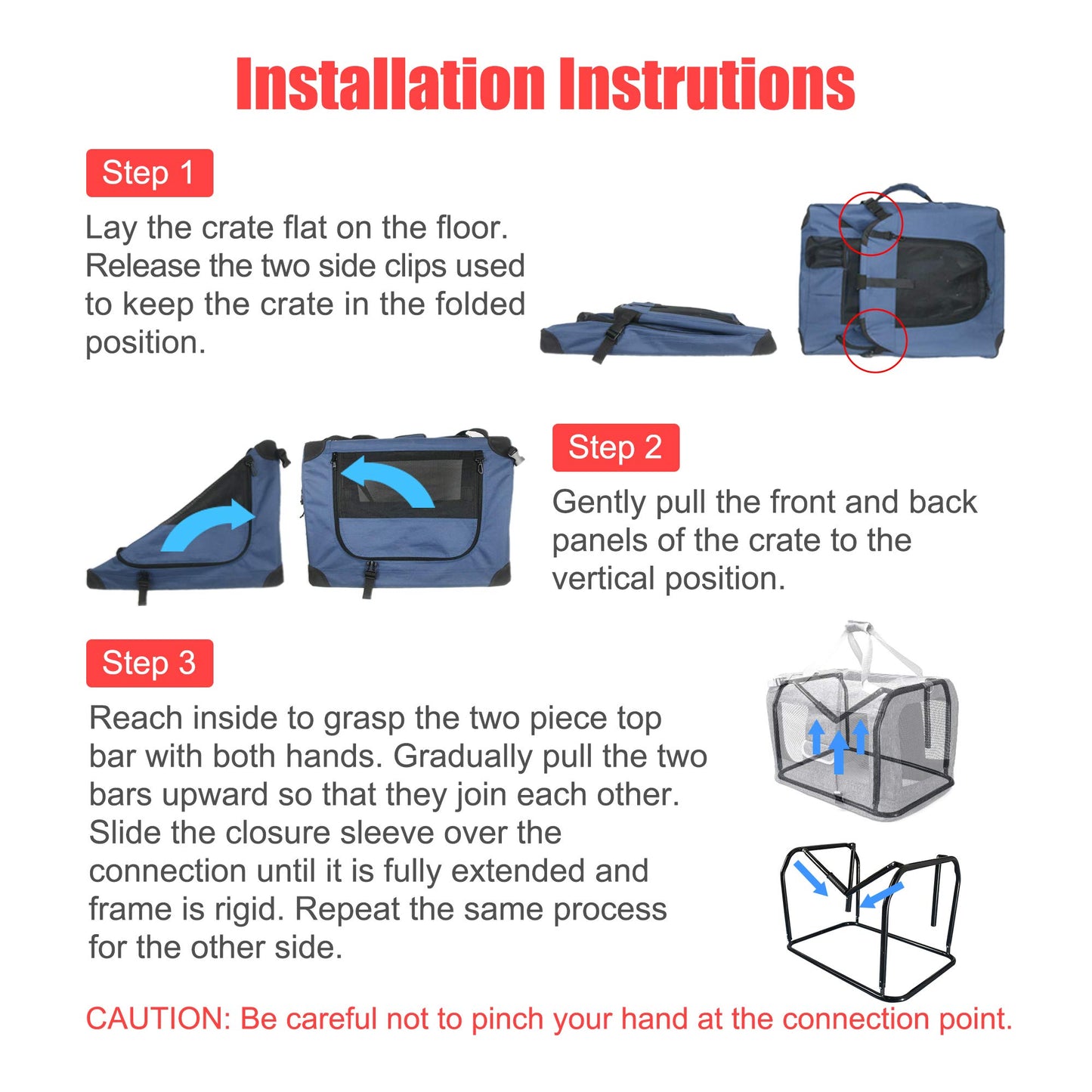 Prutapet Large Cat Carrier x16. x16.5" Soft-Sided Portable Pet Crate