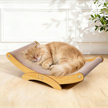 AROPEME Cat Scratcher Bed for Indoor Cats 23.6" Large Natural Pad