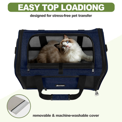 GAPZER Cat Carrier 18x11x11 United Airline Approved, Top Loader Bag