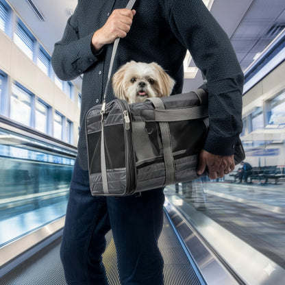 Sherpa Pet Carrier Airline Approved with Spring Wire Frame Cat Carrier