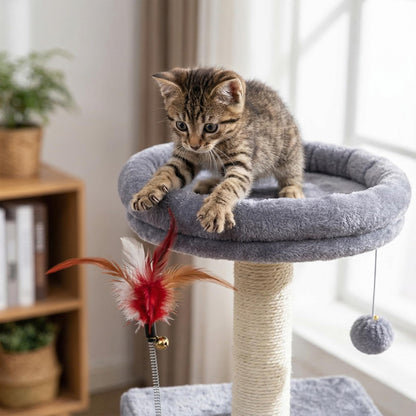 Cat Tree Tower for Indoor Cats, Cat Tree with 3 Spacious Cat Tower
