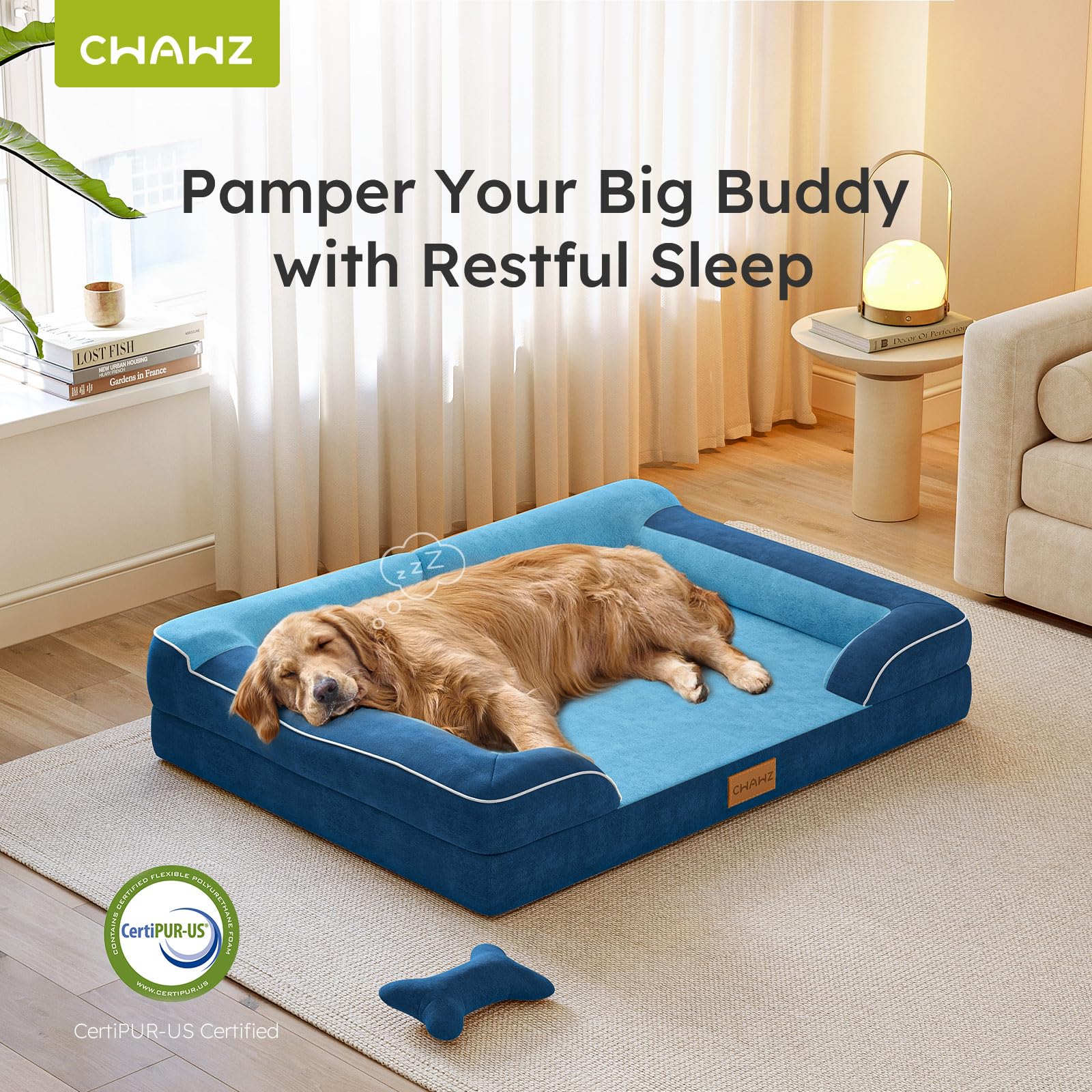 CWAWZ XXL Dog Bed for Extra Large Dogs, Giant Orthopedic Dog Bed