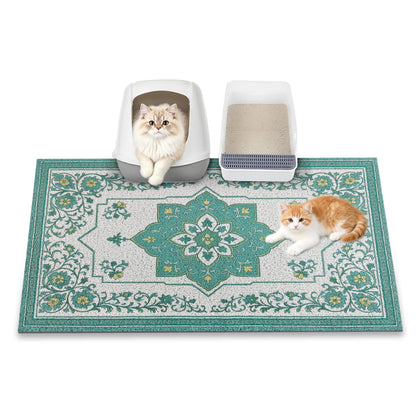 YOSEPATI Cat Litter Mat, 35" x 23" Litter Box mat, Traps Litter