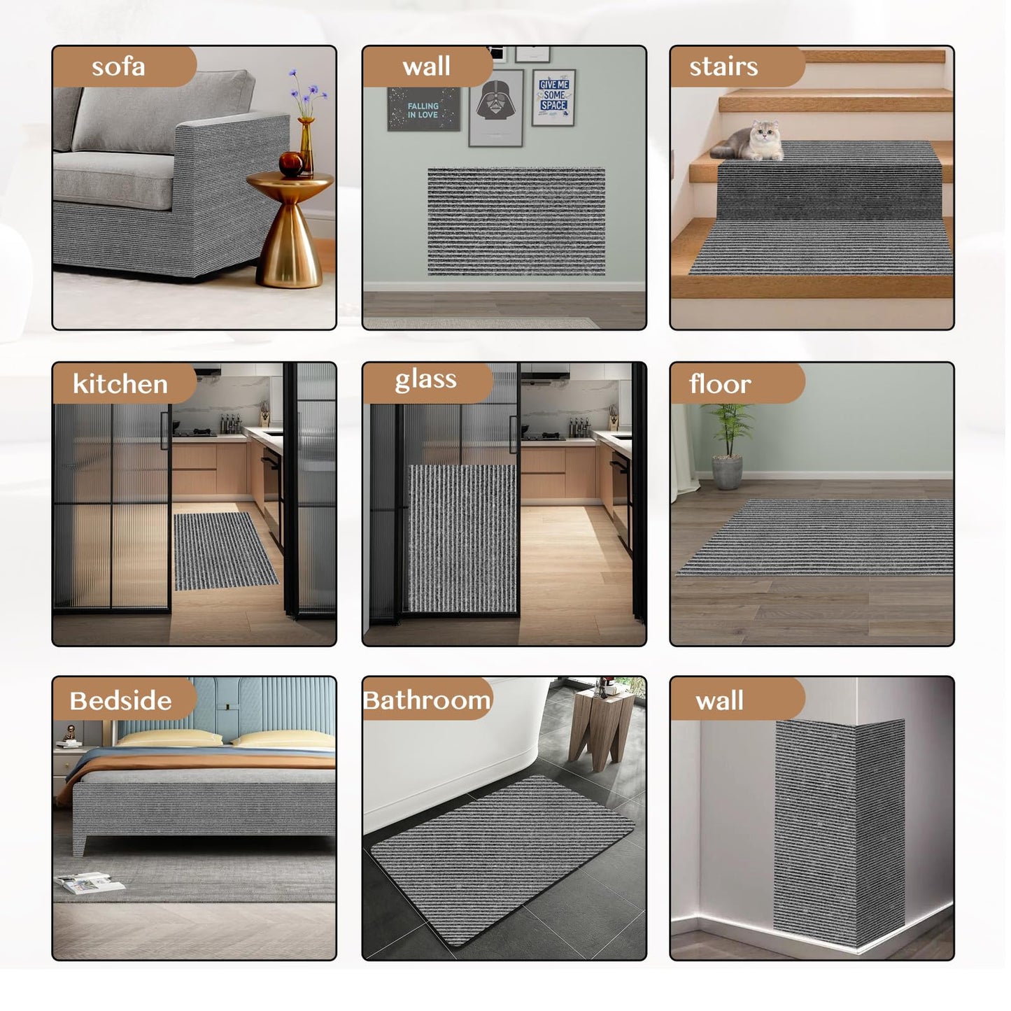 x15.8" Anti Cat Scratch Couch Furniture Protector, Adhesive Furniture