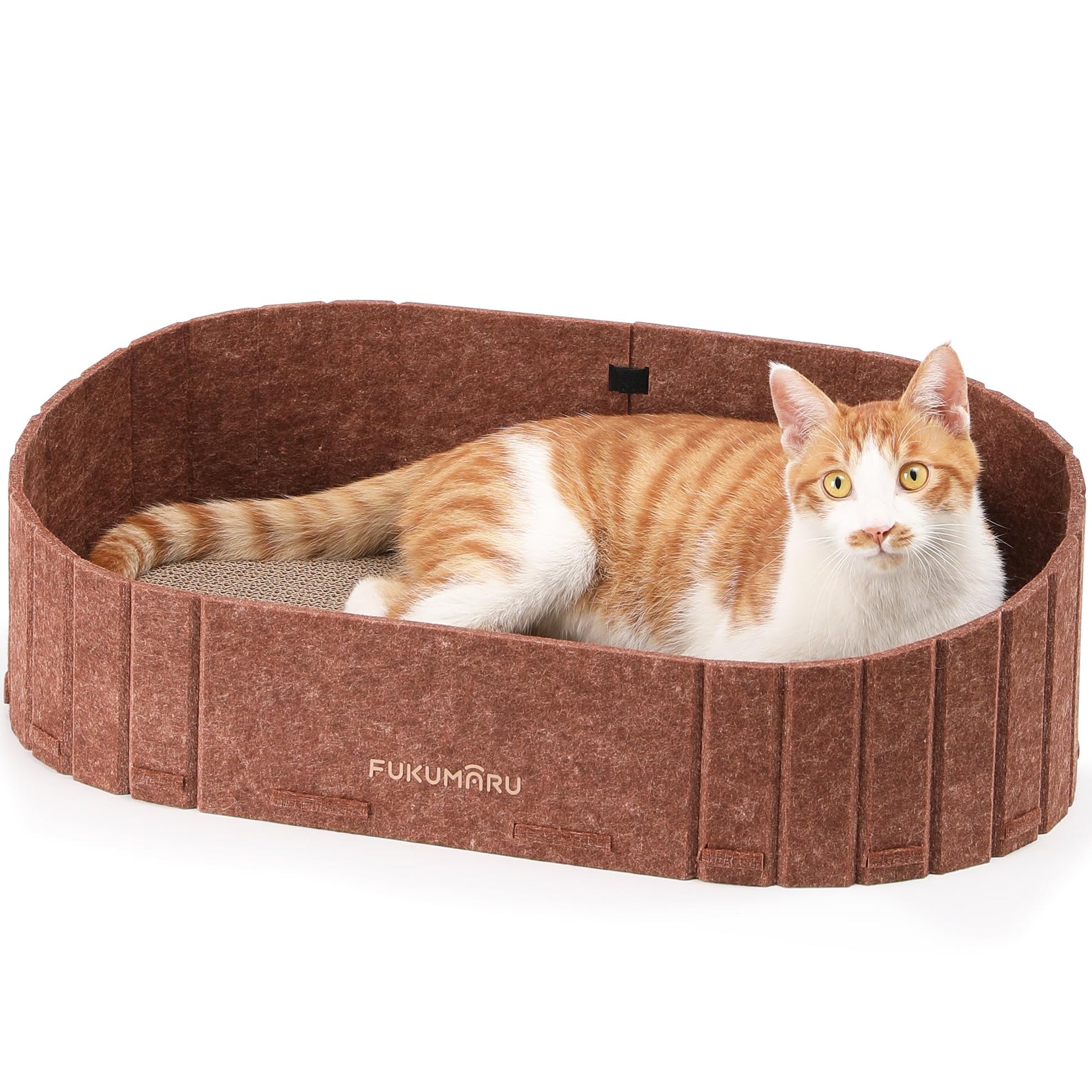 FUKUMARU Cat Scratcher, Sofa Shape Cat Scratching Bed, Reversible Bed