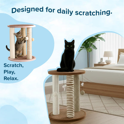 Cat Scratching Post 3 Scratcher Posts with Carpeted Base Play Posts