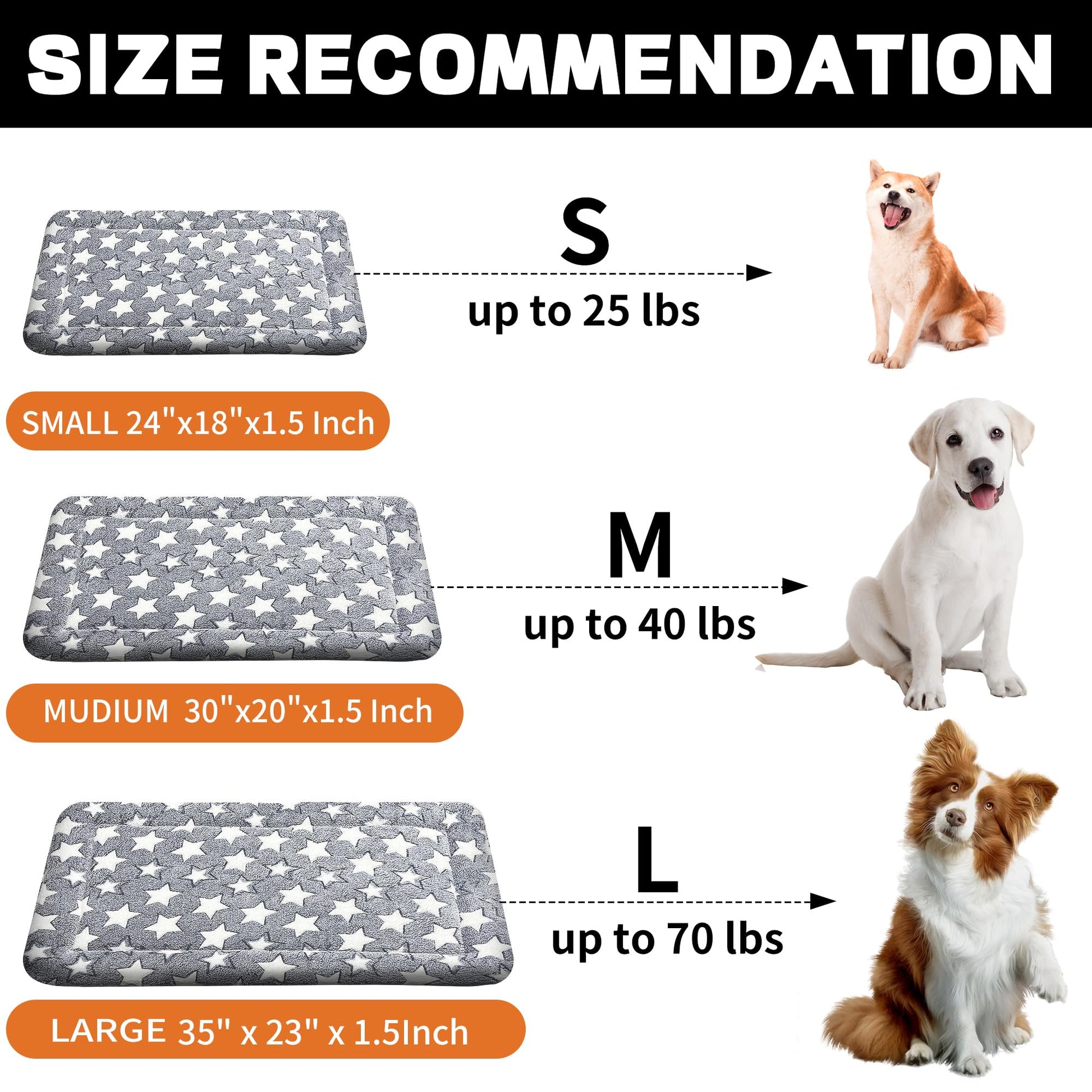 pobopobo Dog Bed Mat, Reversible Crate Pads for Crate