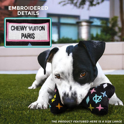 Haute Diggity Dog Chewy Vuiton Bones Plush Squeaky Dog Toys