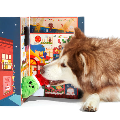 Barkbox Dog Advent Calendar Holiday Gift Box with 8 Festive Plush