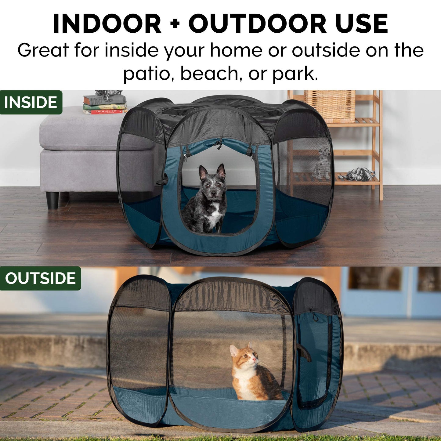 Furhaven Portable Dog Playpen Cat Tent, Pet playground,Kennel Crate