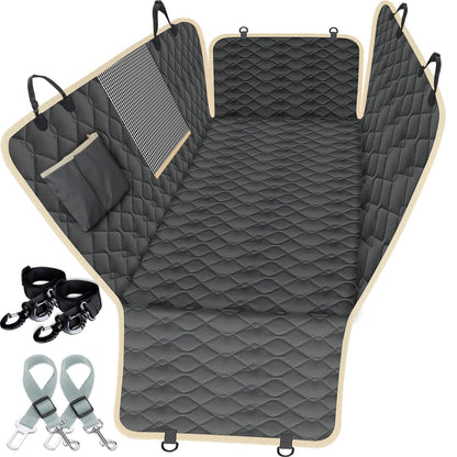 Lassie XL Truck Dog Seat Cover Back Seat with 2 Seat Belts, Dog Seat