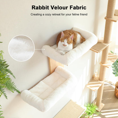 FUKUMARU Cat Wall Shelves, 2 Platform Cats Walls Furniture, Cushion