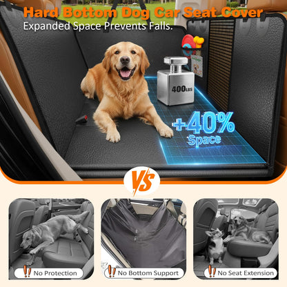 URPOWER Hard Bottom Dog Car Seat Cover for Pets Waterproof Seat Cover