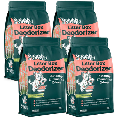 Sprinkle Sweep: Litter Box Deodorizer 4 Pack, Bags Cat Kitten Home Box