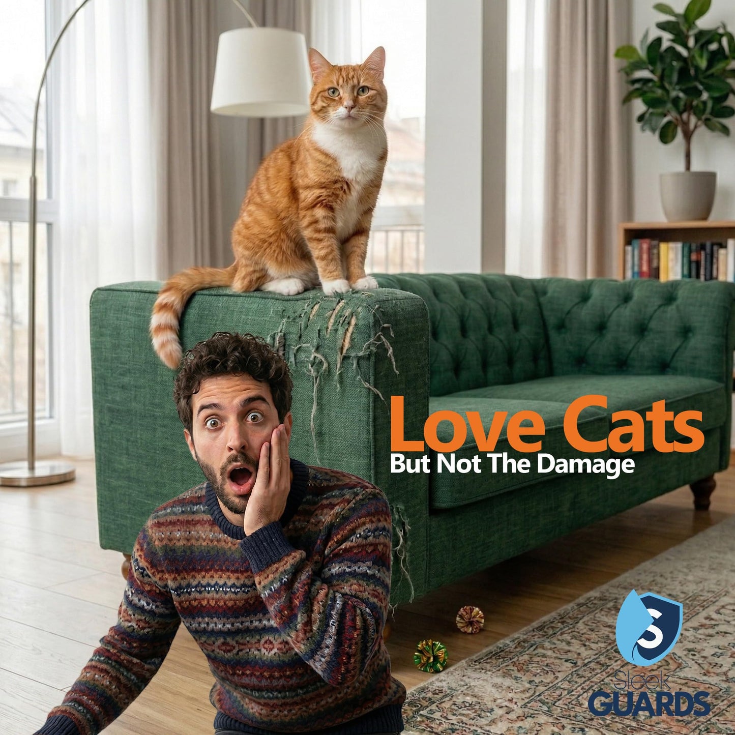 Cat Scratch Furniture Protector, 8-Pack Couch Protector from Furniture