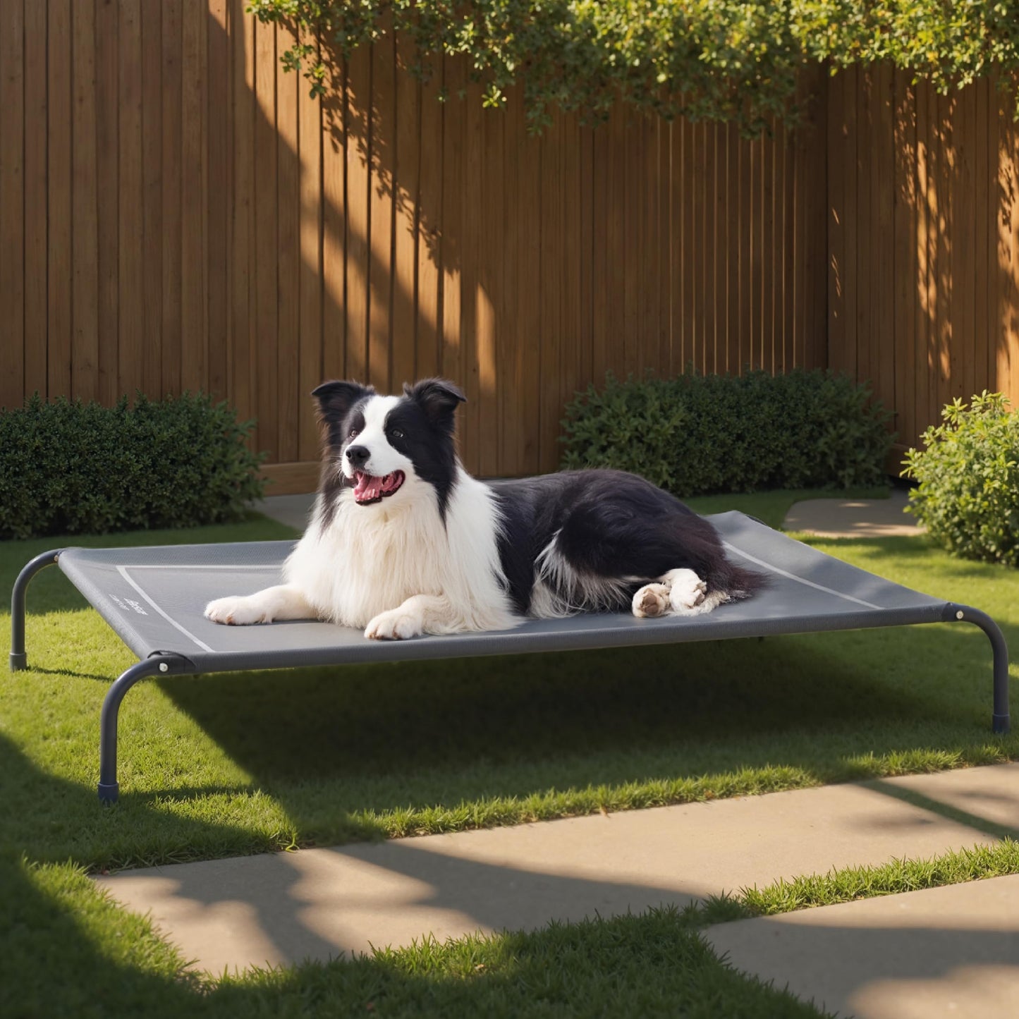 Bedsure Outdoor Elevated Dog Bed Large Sized Dog, Portable Indoor Bed