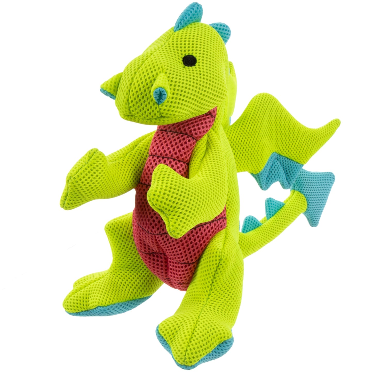 goDog Dragons Squeaky Plush Dog Toy with Double Chew Guard Plush