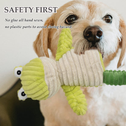 LECHONG 5 Pack Tough Dog Toys Stuffed Squeaky Dog Toys Plush