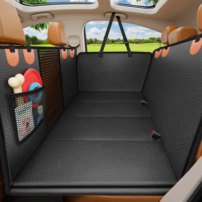URPOWER PU Leather Backseat Extender for Dogs, Hard Bottom Dog Seat