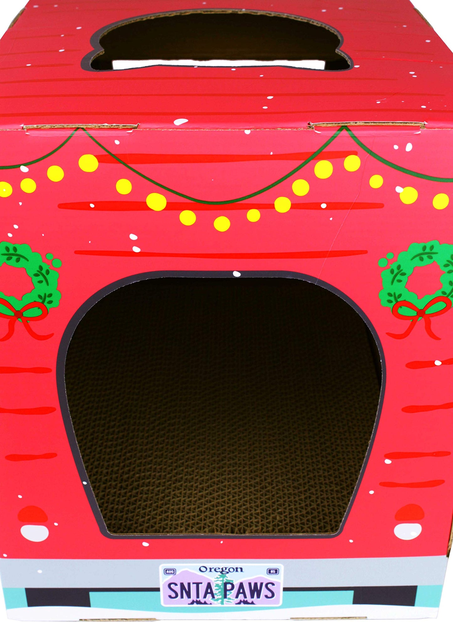 American Cat Club Christmas Cat House Cat Scratcher w/Bonus House