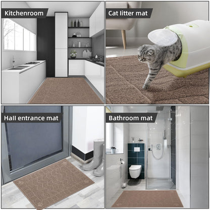 Motsamla Cat Litter Mat, Litter Trapping Mat Soft on Kitty Paws, Mat