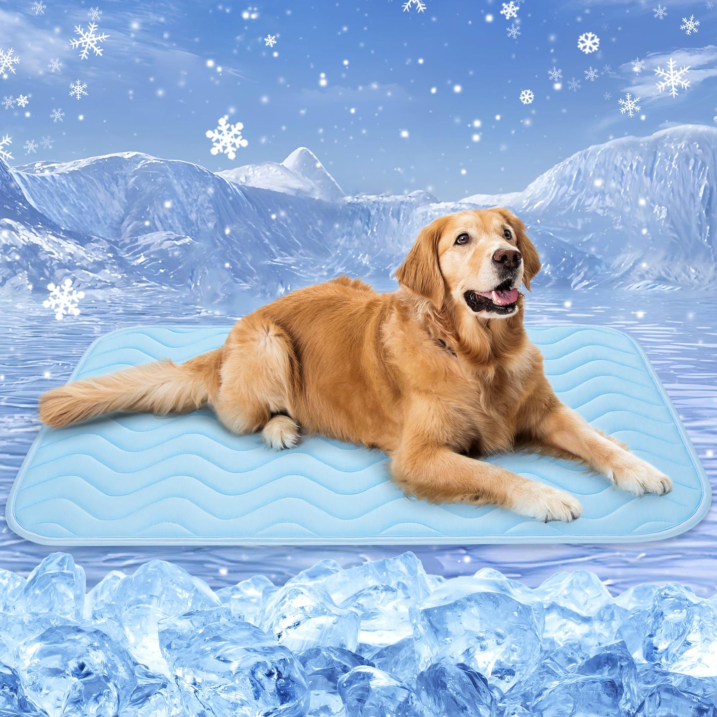 ZENGAOOU Dog Cooling Mat for Hot Weather-Waterproof Portable Mat