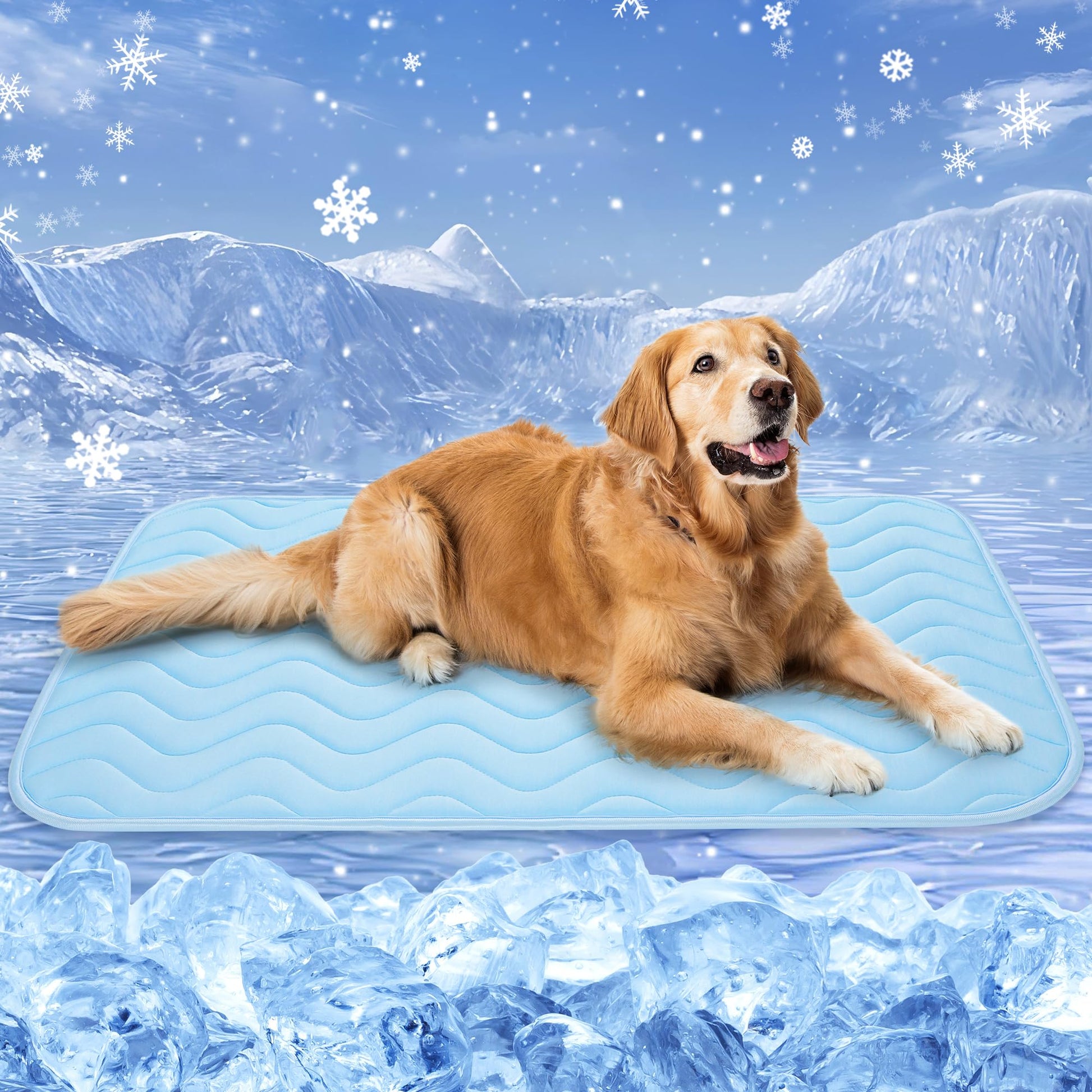 ZENGAOOU Dog Cooling Mat for Hot Weather-Waterproof Portable Mat